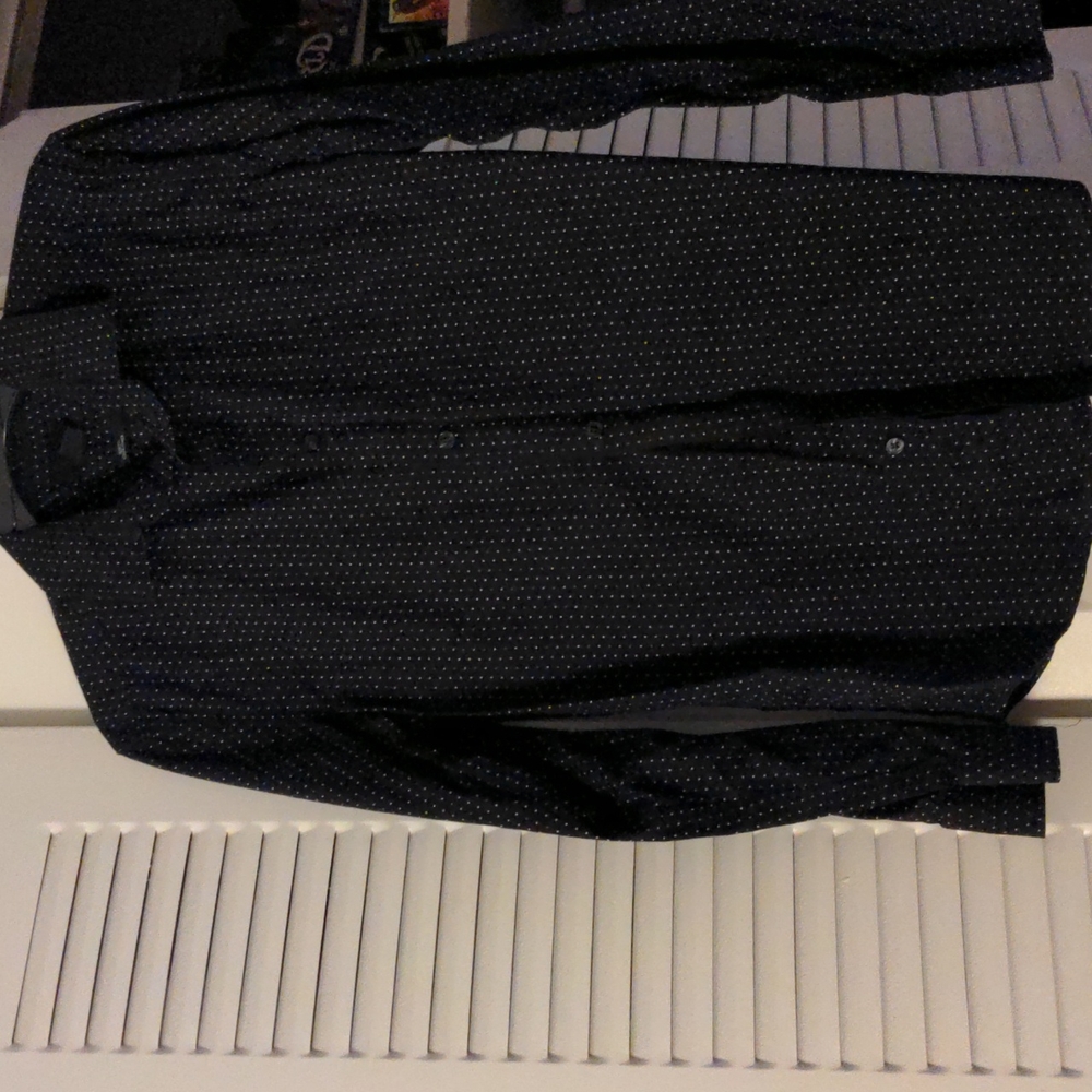 h&m polka dot button down